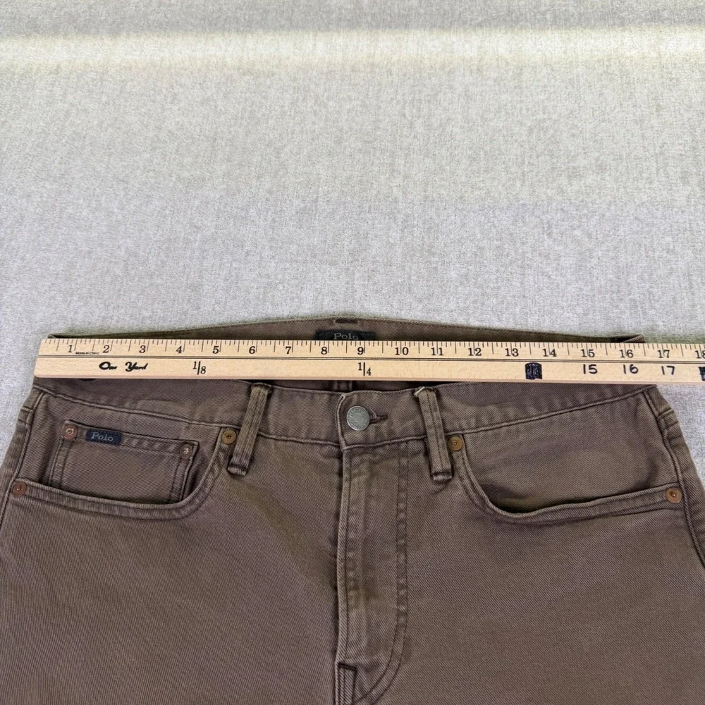 Polo Ralph Lauren Pants Mens 31x34 Brown Slim Fit Stretch Cotton Twill Trousers